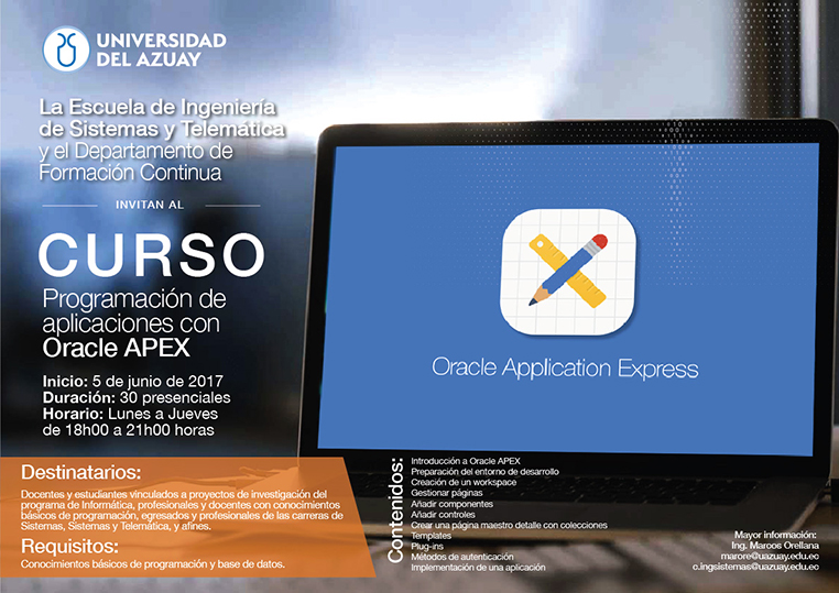 Curso Programación de Aplicaciones con Oracle APEX